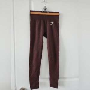 Gym Shark maroon / burgundy leggings extra small